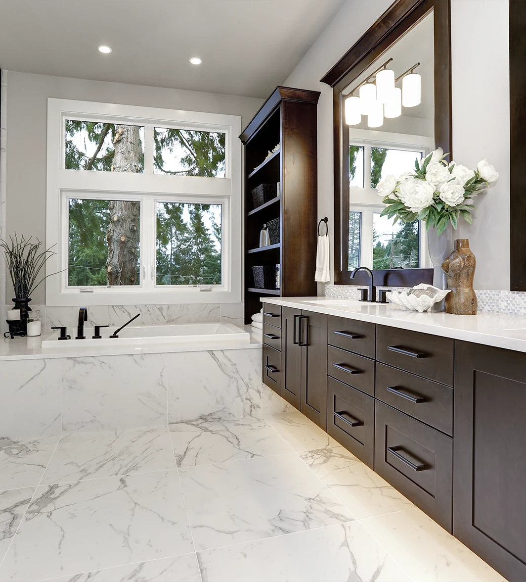 Completed bathroom remodeling project by TRIMWORKS of Michigan